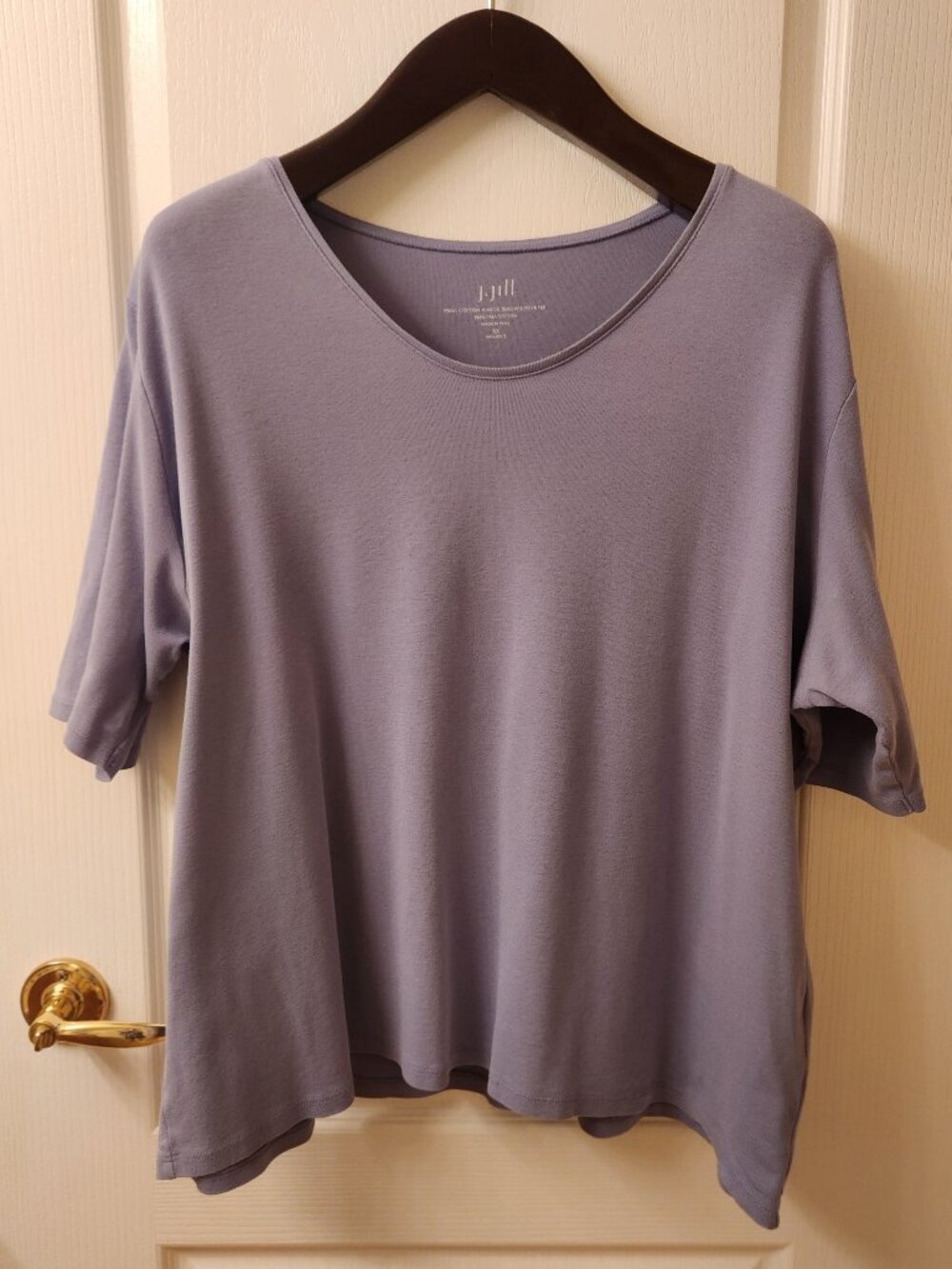 J. Jill Mauve Elbow-Sleeved Top